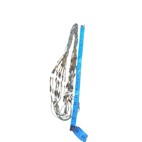 Stella & Dot Mesa Necklace - silver, gold, rose gold, and white - Picture 6 of 7